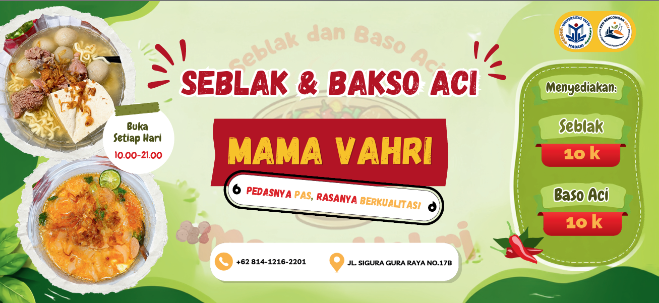 Banner Seblak dan Bakso Aci Mama Vahri